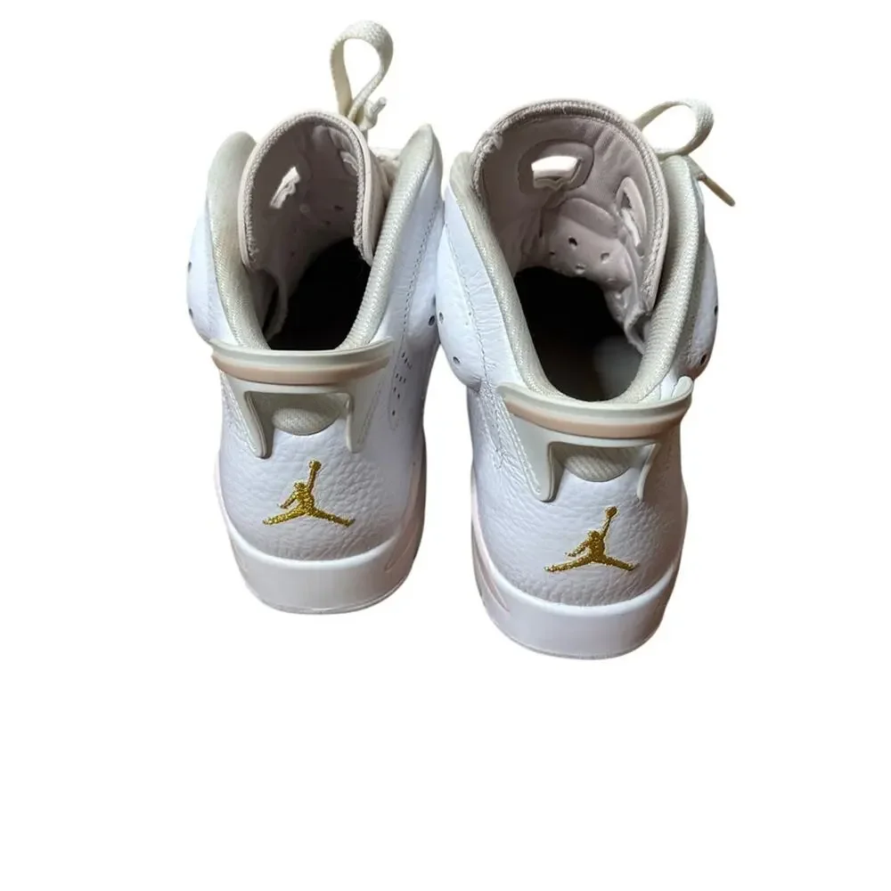 Nike Air Jordan Women’s 6 Retro Gold Hoops DH9696-100 Size 8